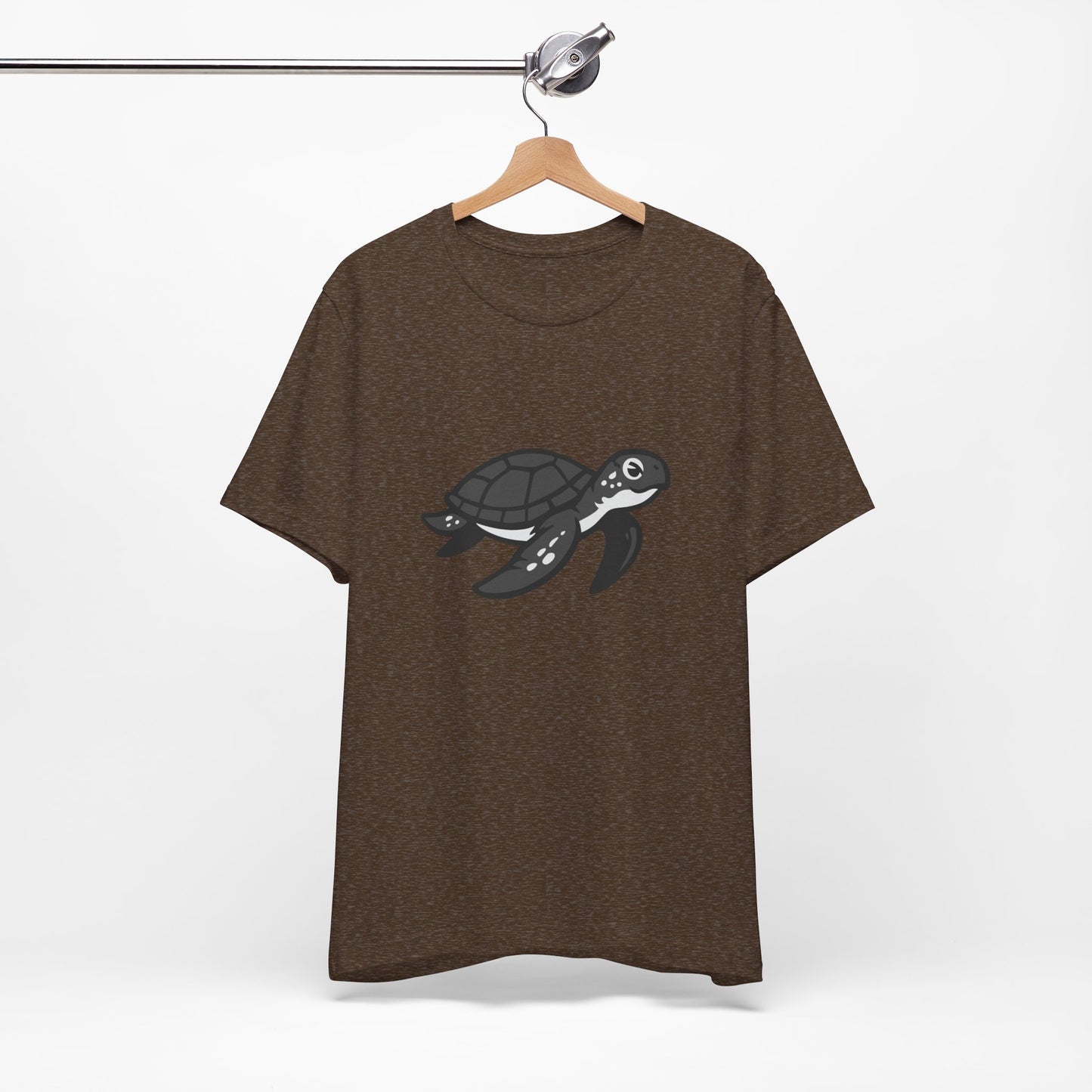 Sea Turtle Graphic Tee Dark Theme – Peaceful Ocean Vector Design with Minimalist Style