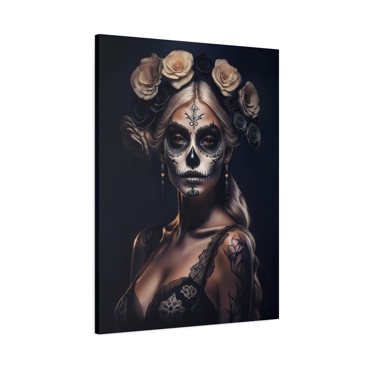 Dia de los Muertos Canvas Art | Day of the Dead - Stretched Matte Wall Decor 007