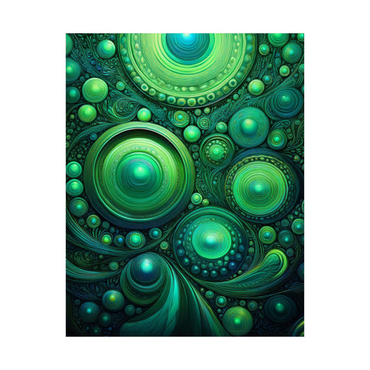 Verde Future Abstract Matte Vertical Poster - Perfect for Home Décor and Relaxation