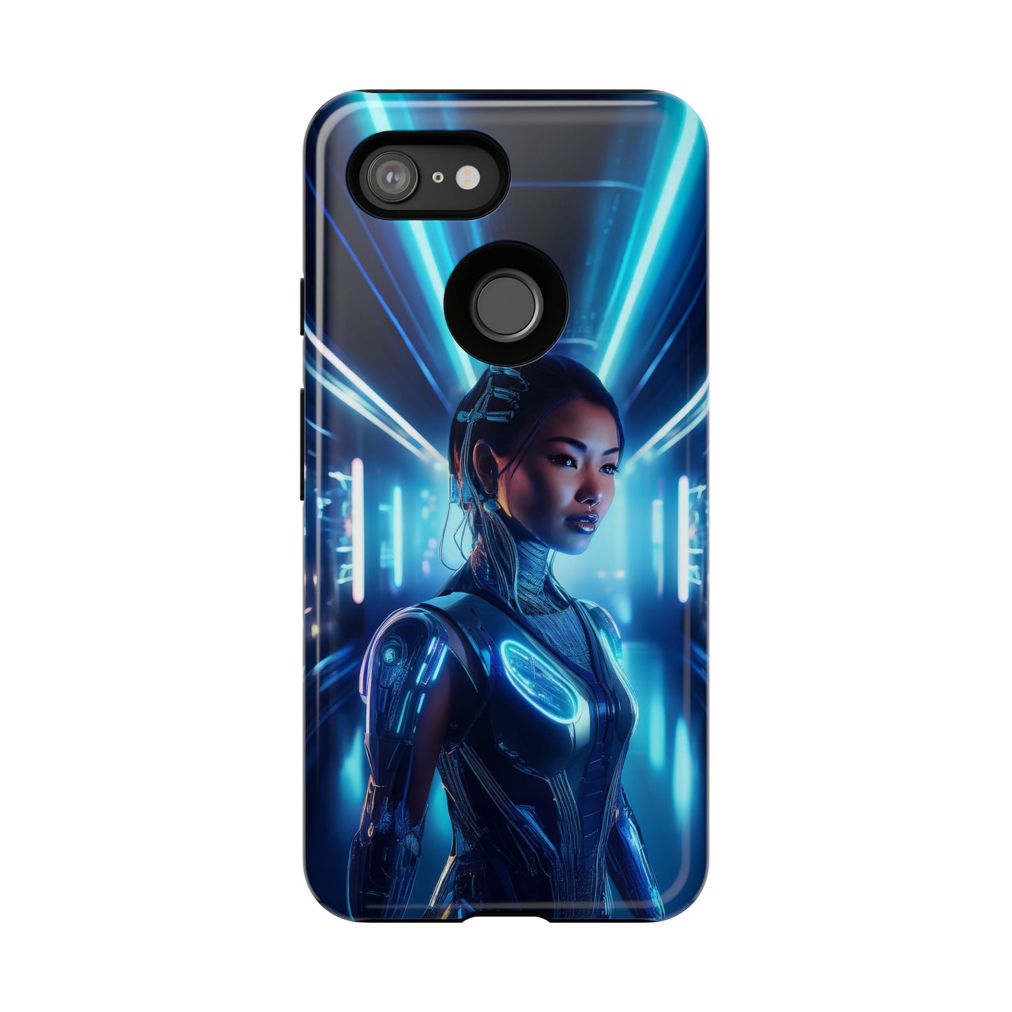 Futuristic Human Android Hybrid Cell Phone Case 004