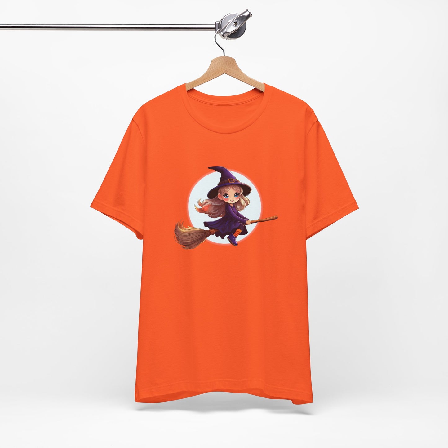 Cute Witch on a Broom Halloween Shirt – Adorable Flying Witch Graphic Tee for Kids and Magic Lovers