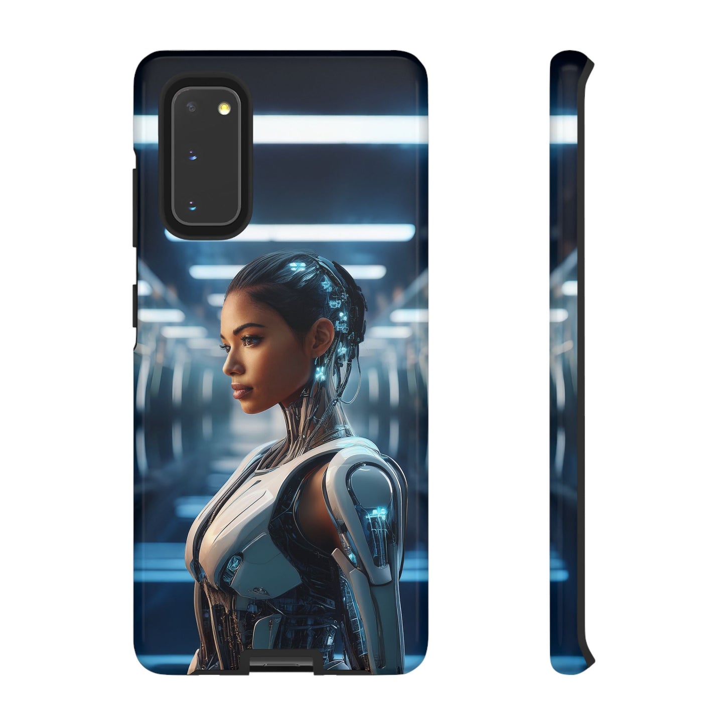 Futuristic Human Android Hybrid Cell Phone Case 002