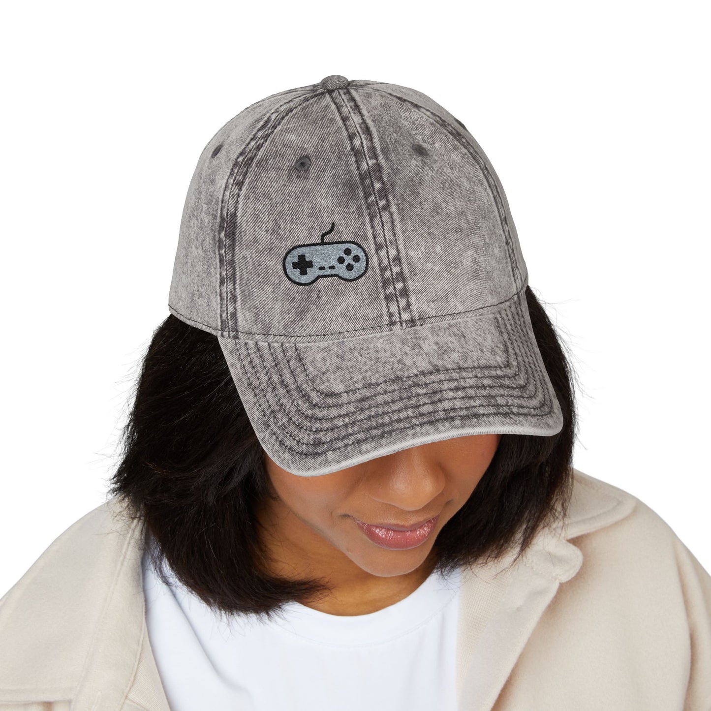 Retro Game Controller Vintage Hat – Embroidered Gamer Hat for Vintage Video Game Lovers and 90s Nostalgia