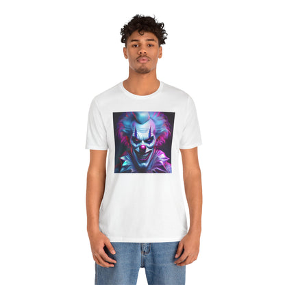 Scary Clown Halloween Shirt – Creepy Evil Clown Face Graphic Tee for Horror Fans. Unisex Jersey Short Sleeve Tee