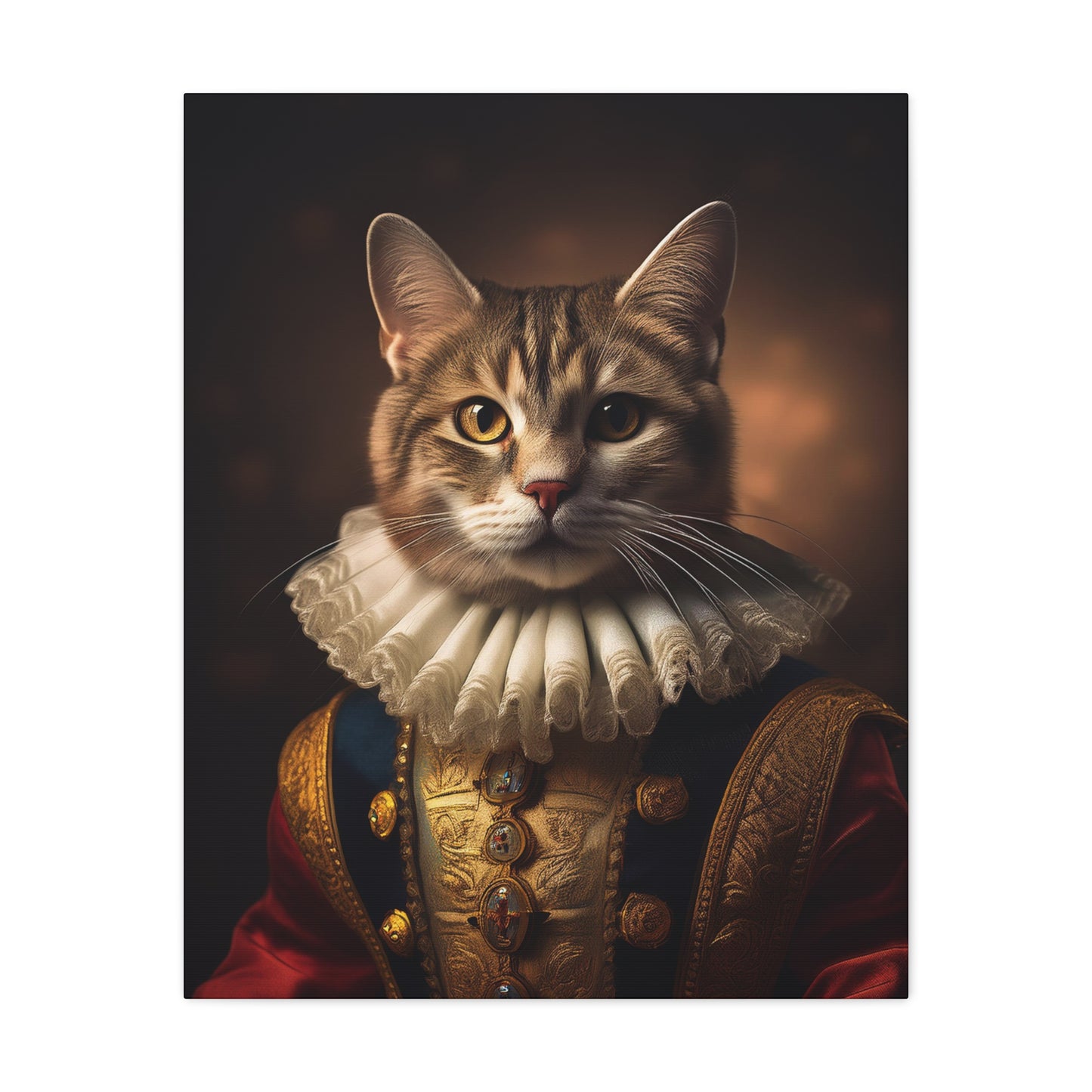 His Royal Feline Highness: The Duke of Purrington Canvas Art | Stretched Matte Wall Decor