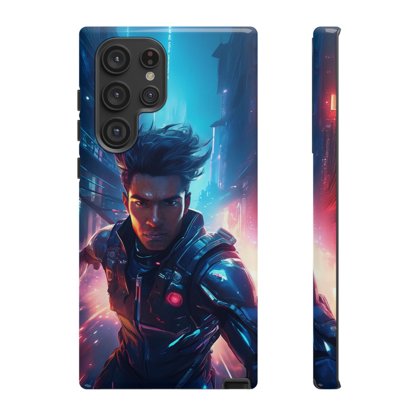 Futuristic Cyberpunk Male Cell Phone Case 017