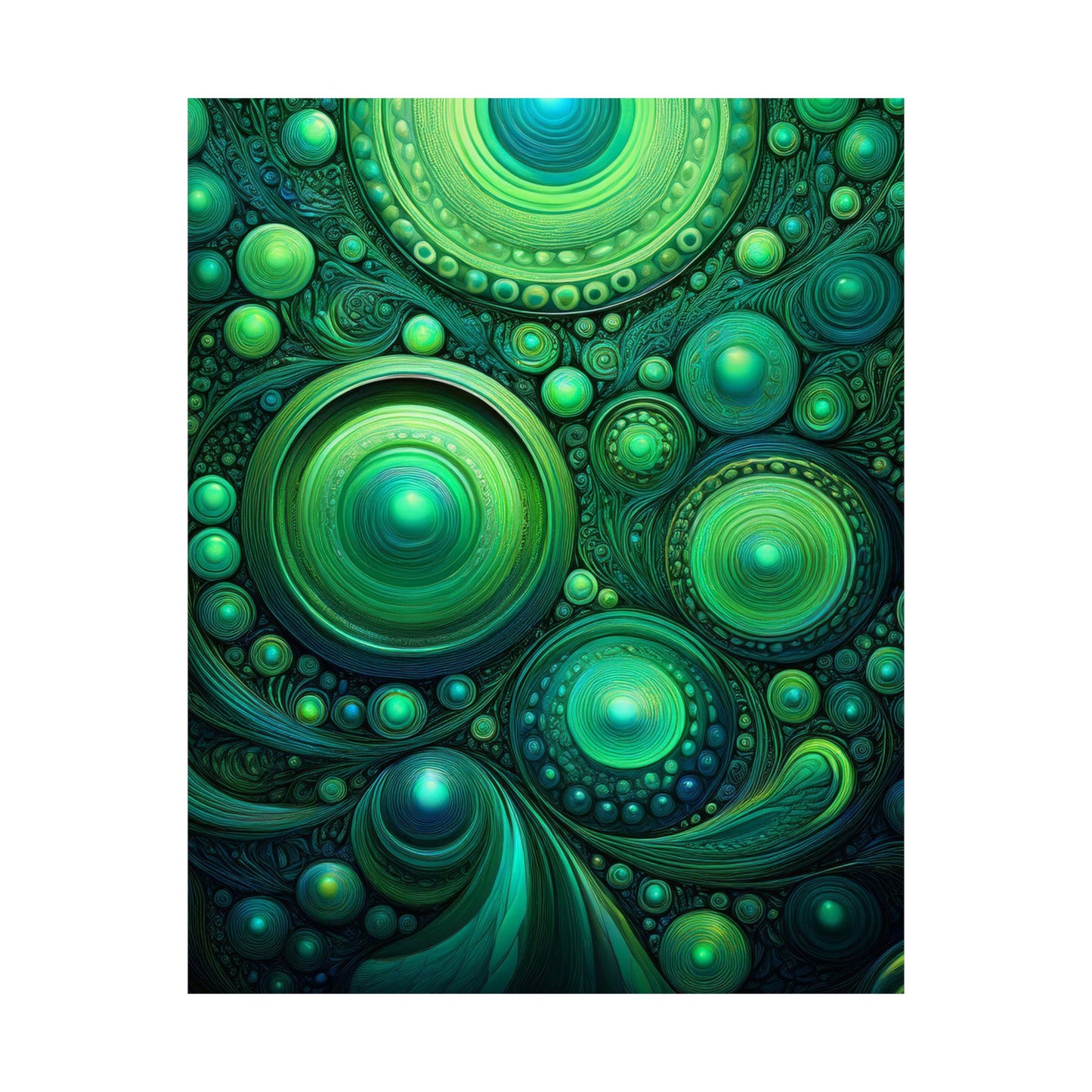 Verde Future Abstract Matte Vertical Poster - Perfect for Home Décor and Relaxation