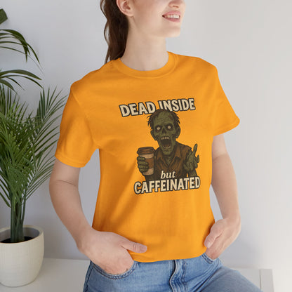 Dead Inside But Caffeinated Halloween Shirt – Funny Zombie Coffee Tee for Tired Souls