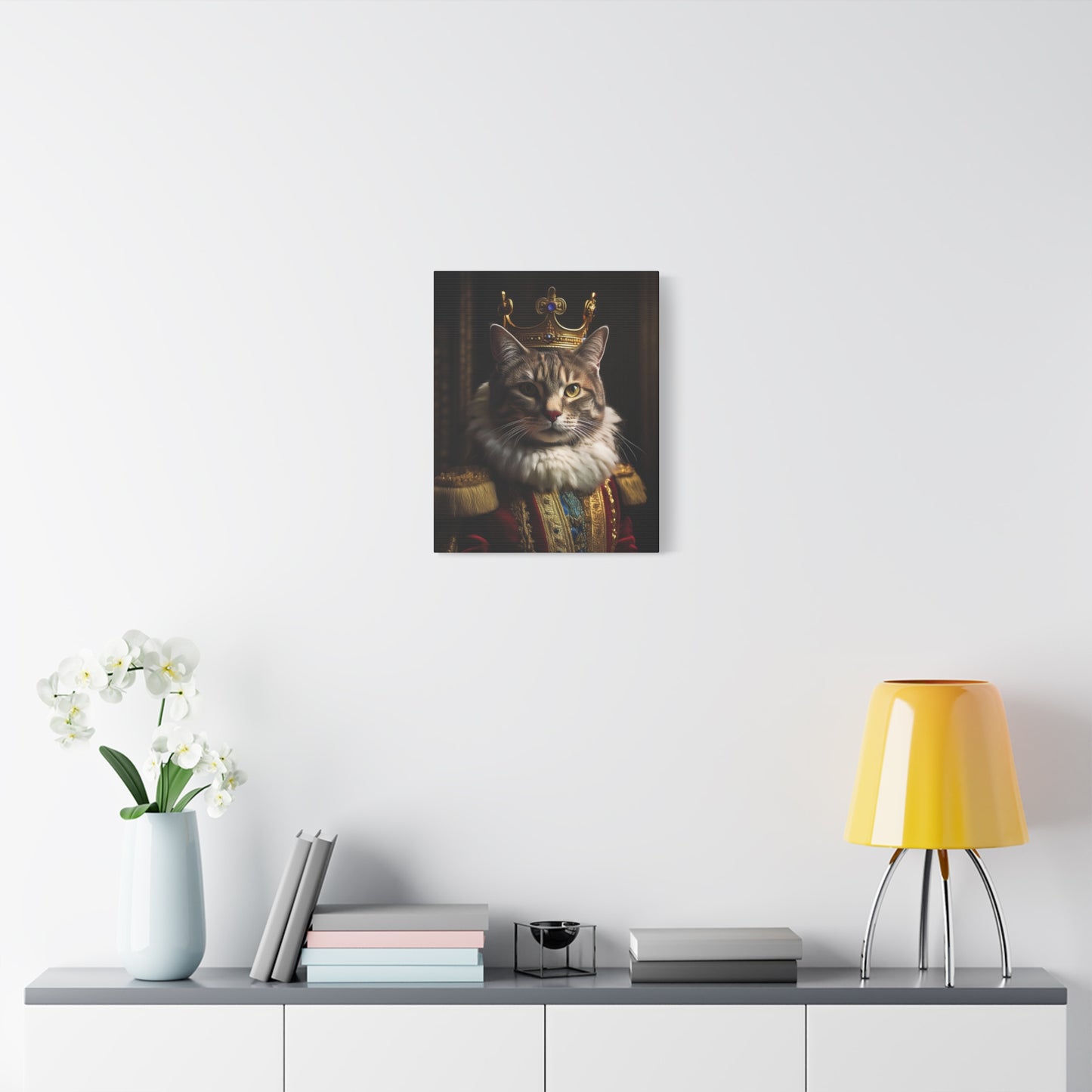 His Royal Meowjesty Canvas Art | Stretched Matte Wall Decor 001