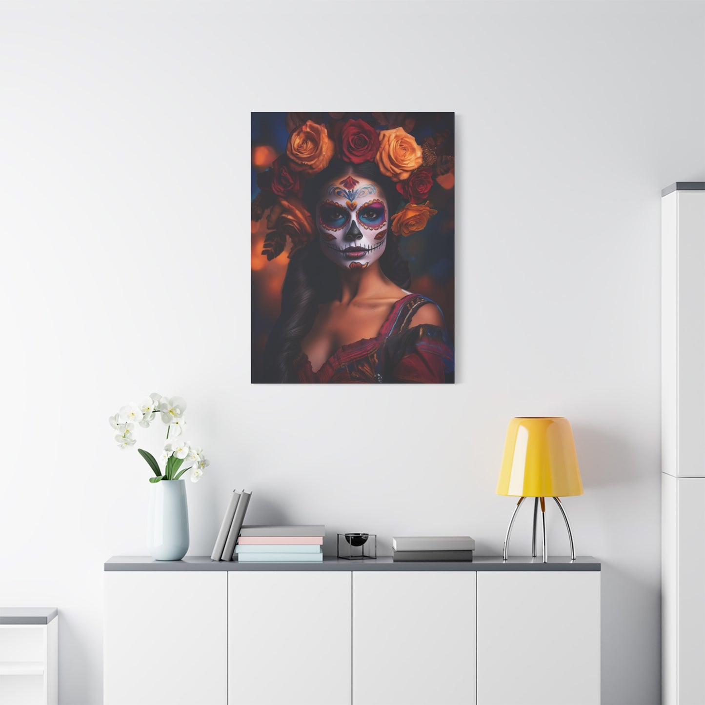 Dia de los Muertos Canvas Art | Day of the Dead - Stretched Matte Wall Decor 009