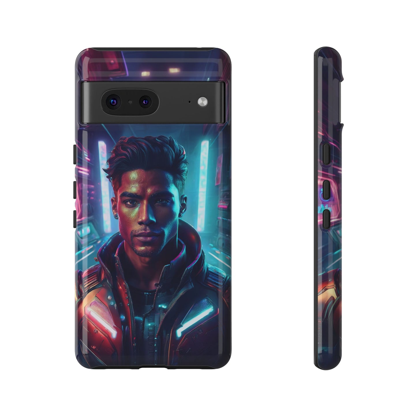 Futuristic Cyberpunk Male Cell Phone Case 007