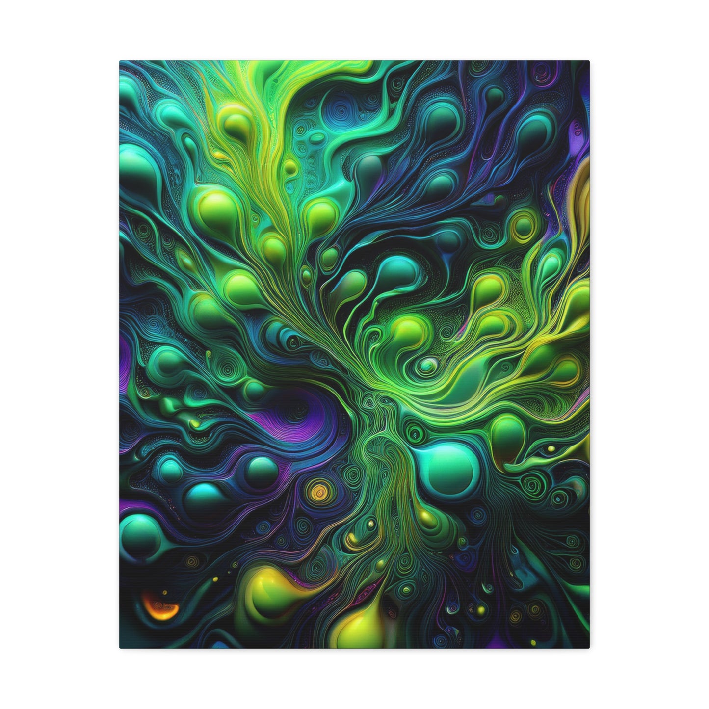 Alien Bubbles Canvas Art Print - Vibrant Colorful Decor