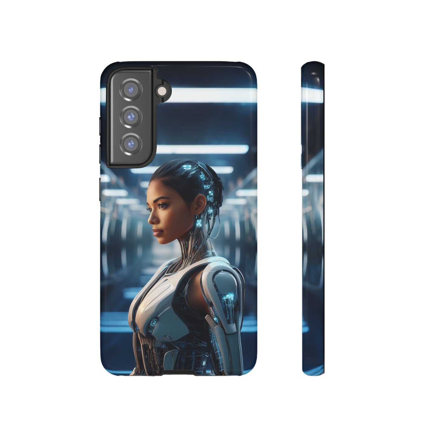 Futuristic Human Android Hybrid Cell Phone Case 002