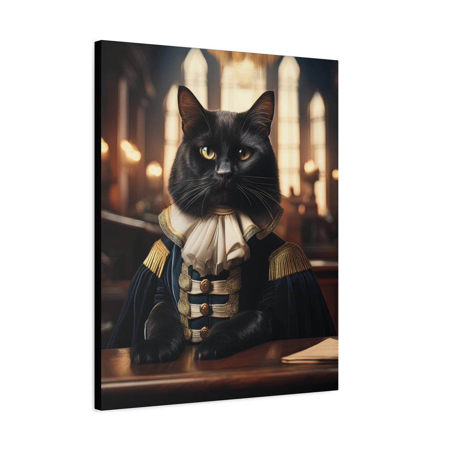 Judge Whiskers Canvas Art | Stretched Matte Wall Decor