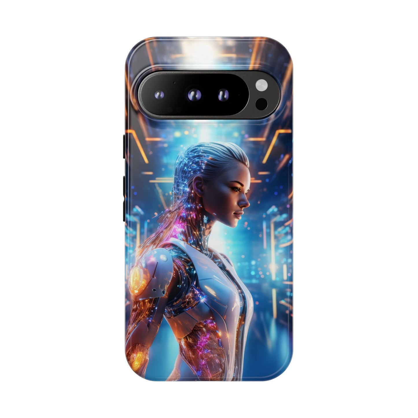 Futuristic Human Android Hybrid Cell Phone Case 008