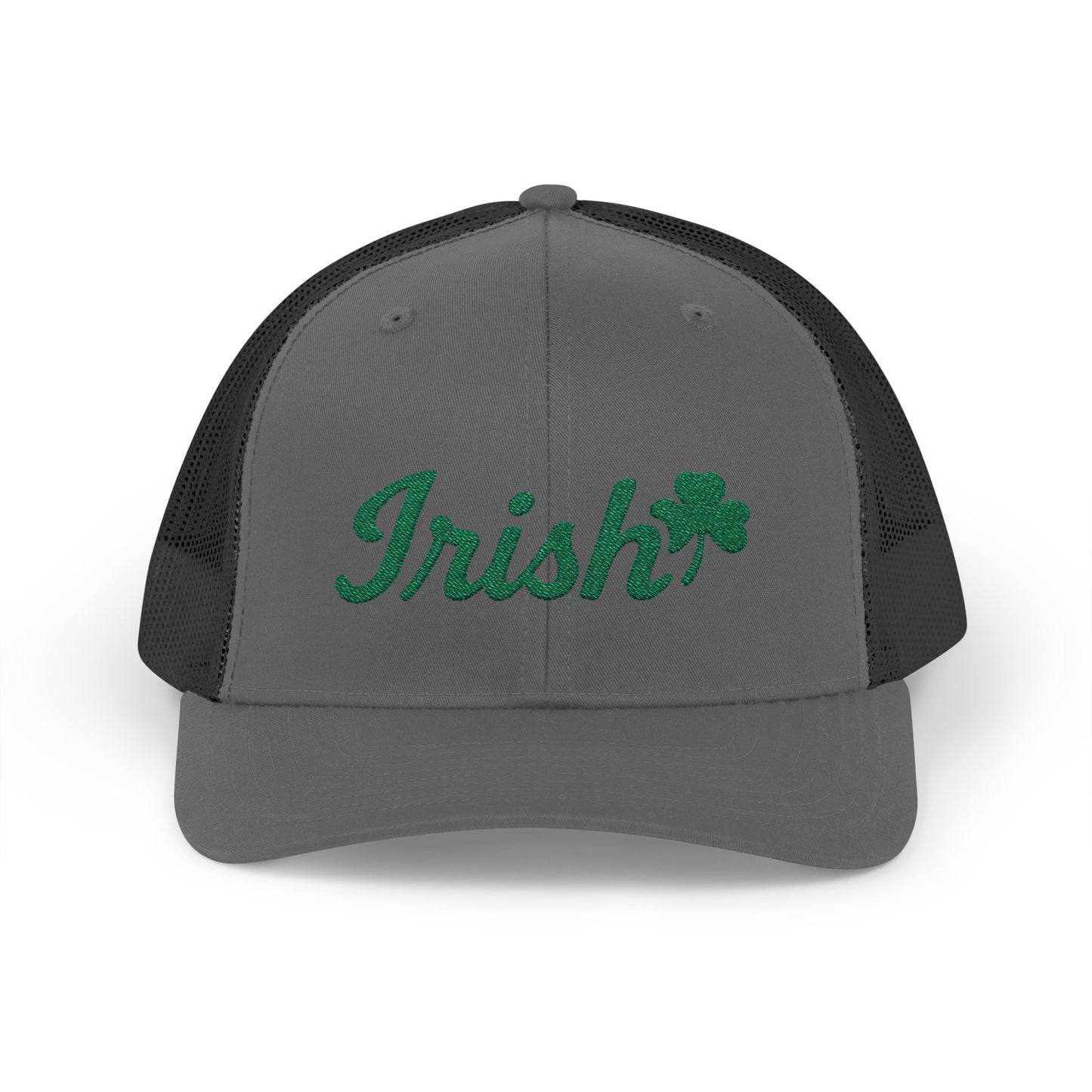 Irish Trucker Hat – Green Shamrock Hat with Script Embroidery for St. Patrick’s Day and Irish Pride