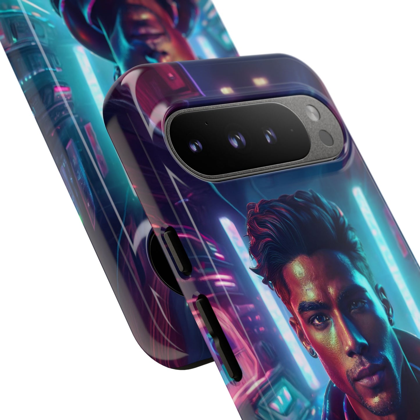 Futuristic Cyberpunk Male Cell Phone Case 007