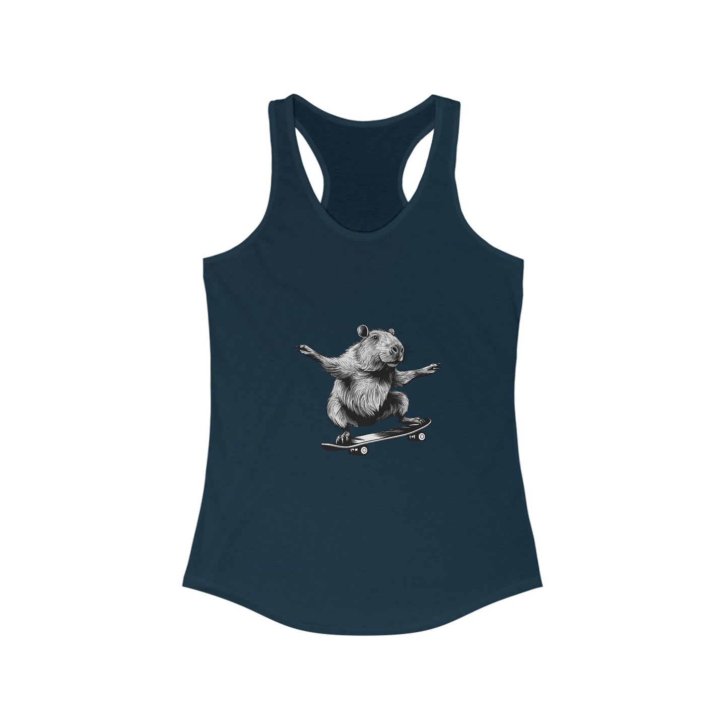 Capybara Shreddin. Ideal Racerback Tank