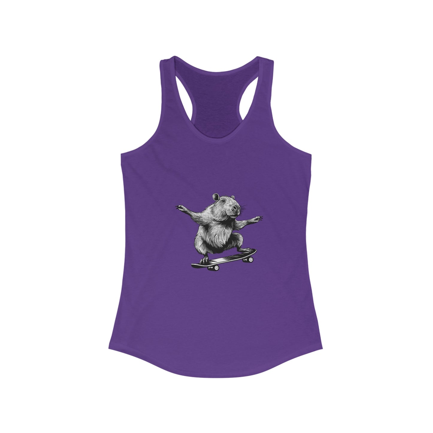 Capybara Shreddin. Ideal Racerback Tank