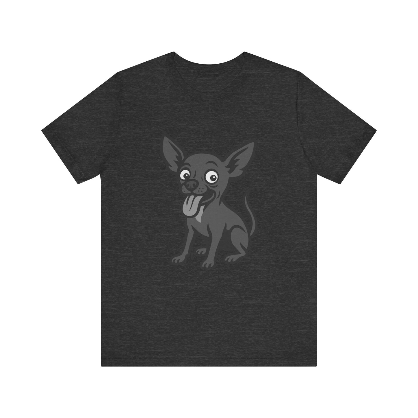 Crazy Chihuahua Graphic Tee Dark Theme – Funny Hyper Dog Vector Design for Bold Personalities