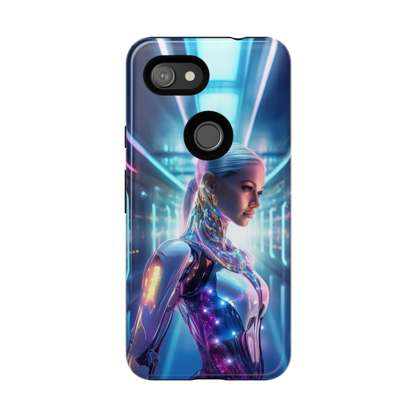 Futuristic Human Android Hybrid Cell Phone Case 015