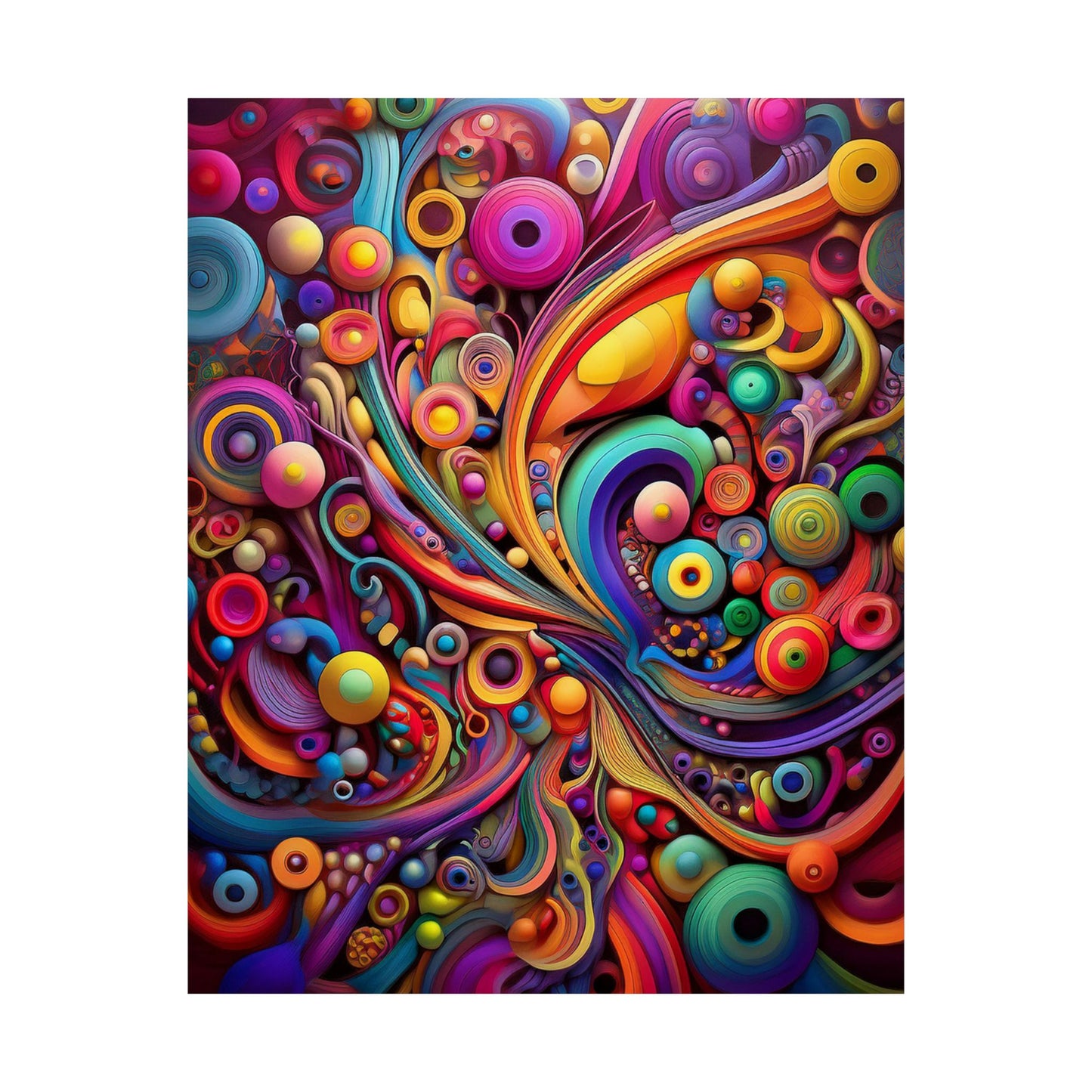 Psychedelic Dream Matte Vertical Posters - Colorful Abstract Wall Art Decoration