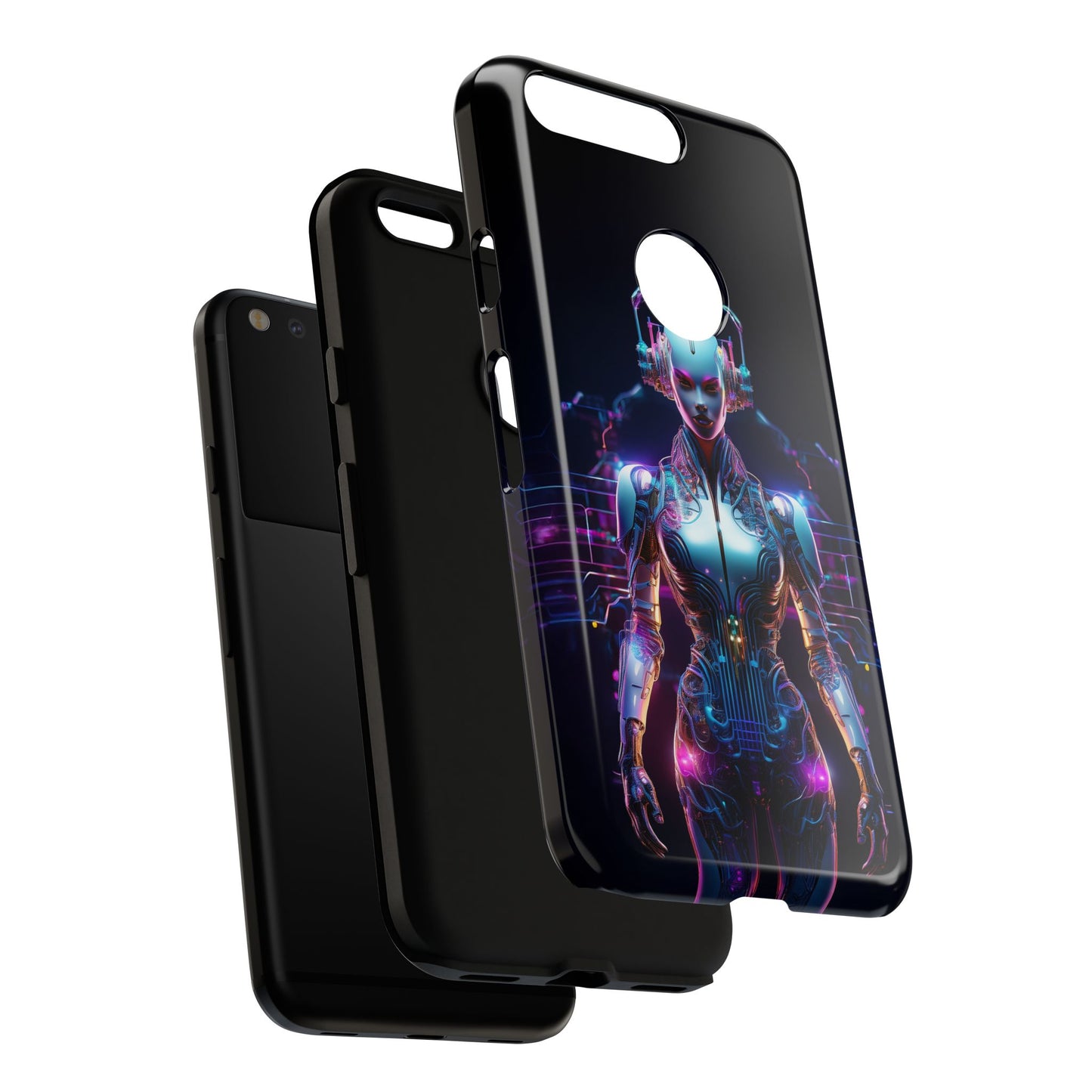 Futuristic Human Android Hybrid Cell Phone Case 001