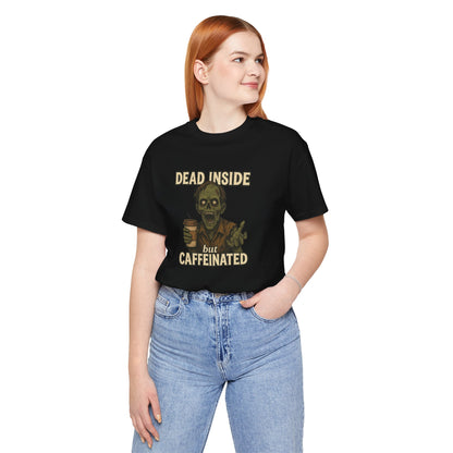 Dead Inside But Caffeinated Halloween Shirt – Funny Zombie Coffee Tee for Tired Souls