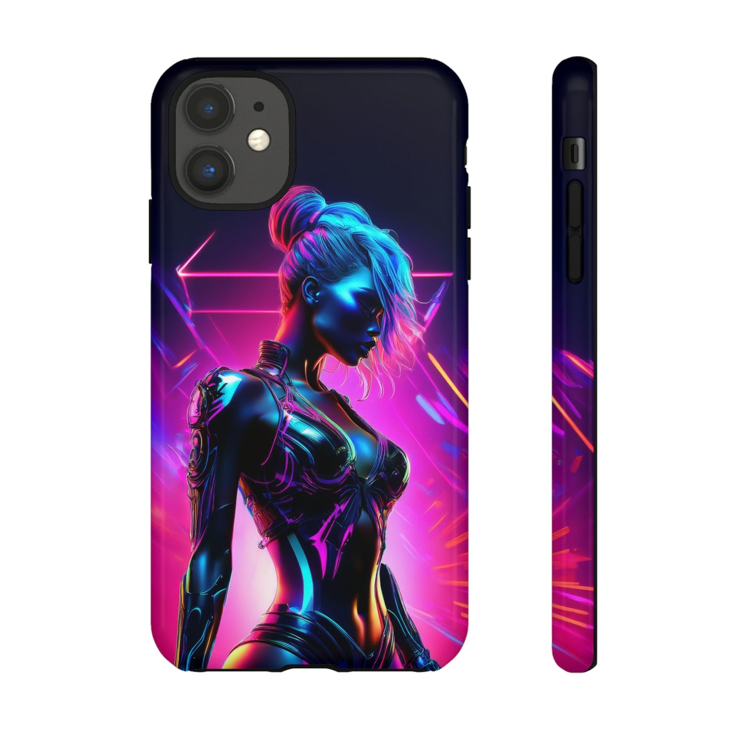 Futuristic Cyberpunk Female Cell Phone Case 017