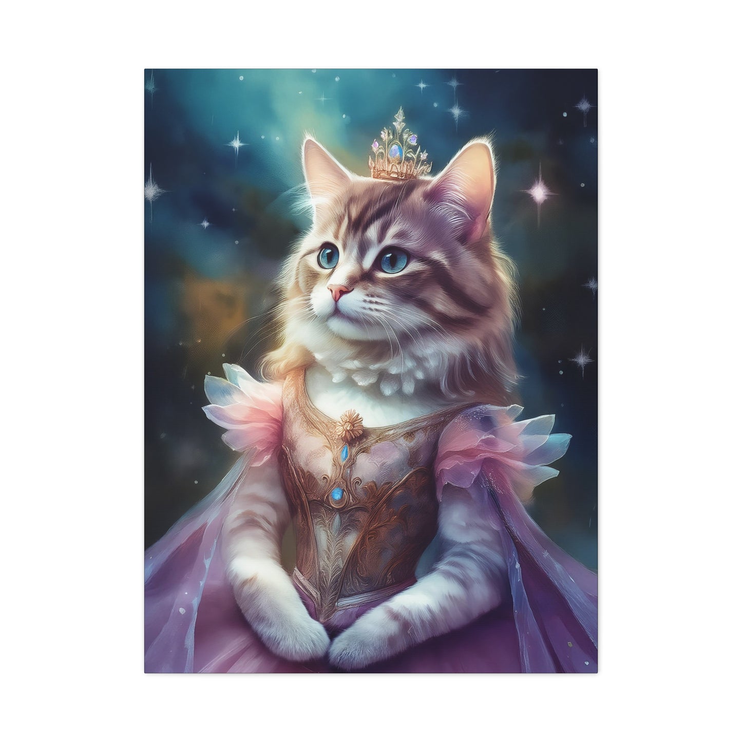 Meowgical Fairy Purrincess Canvas Art | Stretched Matte Wall Decor 005