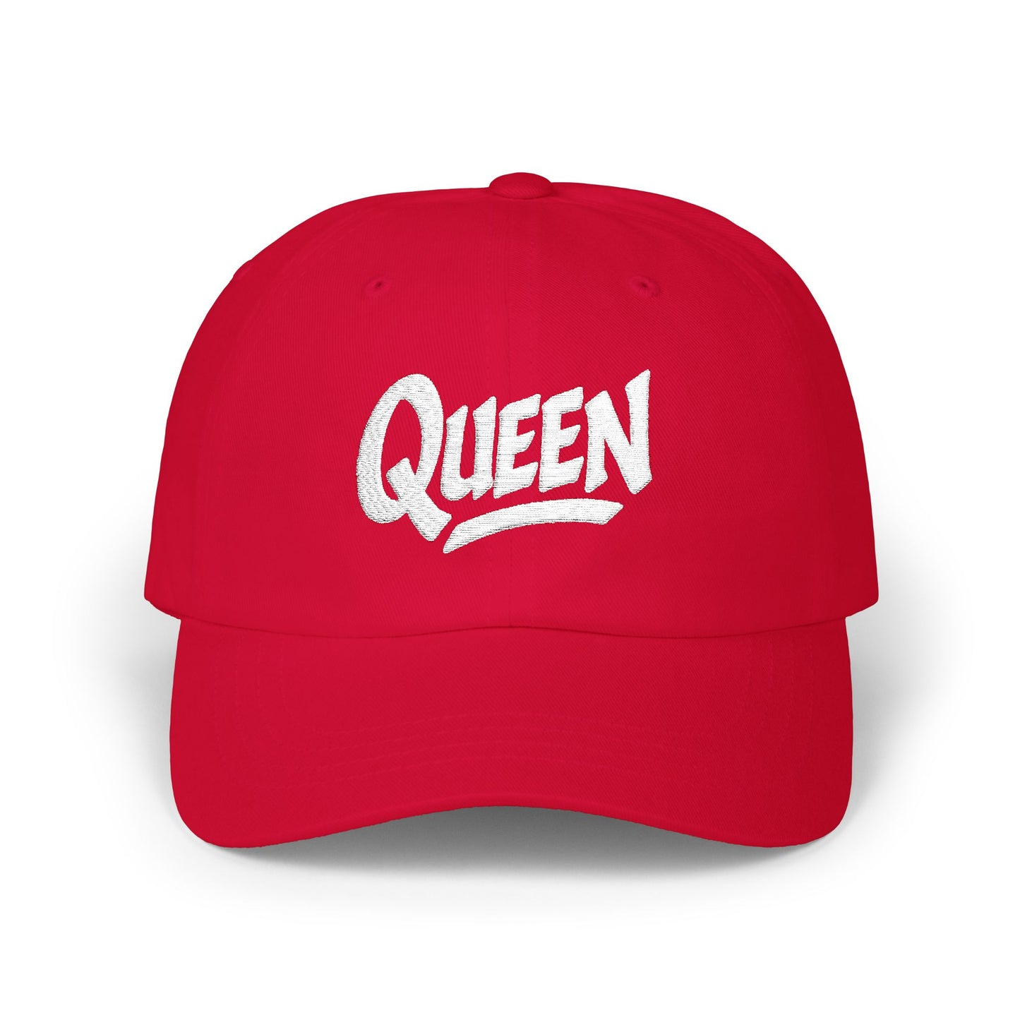 Queen Embroidered Classic Dad Hat – Bold Crown-Inspired Design for Queens Who Rule, Empowerment Style for Everyday Royalty. White Letters