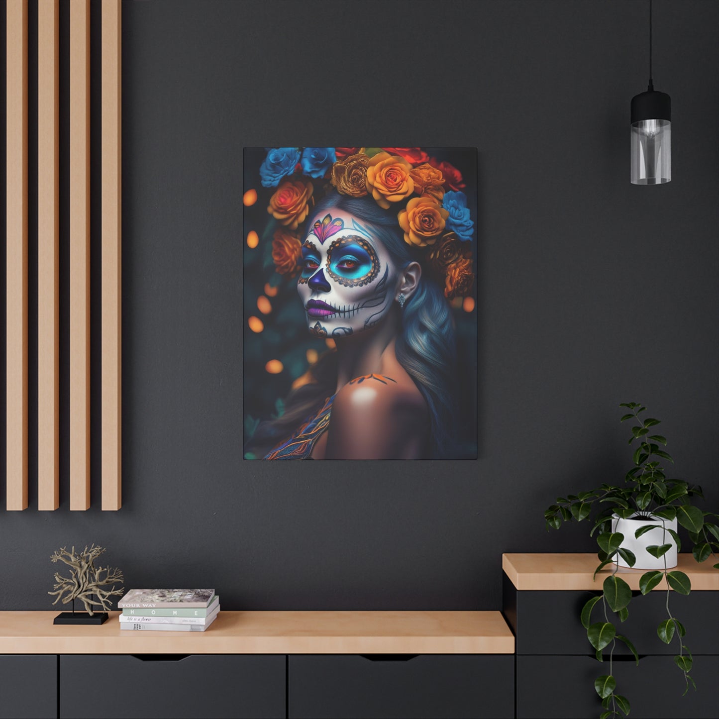 Dia de los Muertos Canvas Art | Day of the Dead - Stretched Matte Wall Decor 003