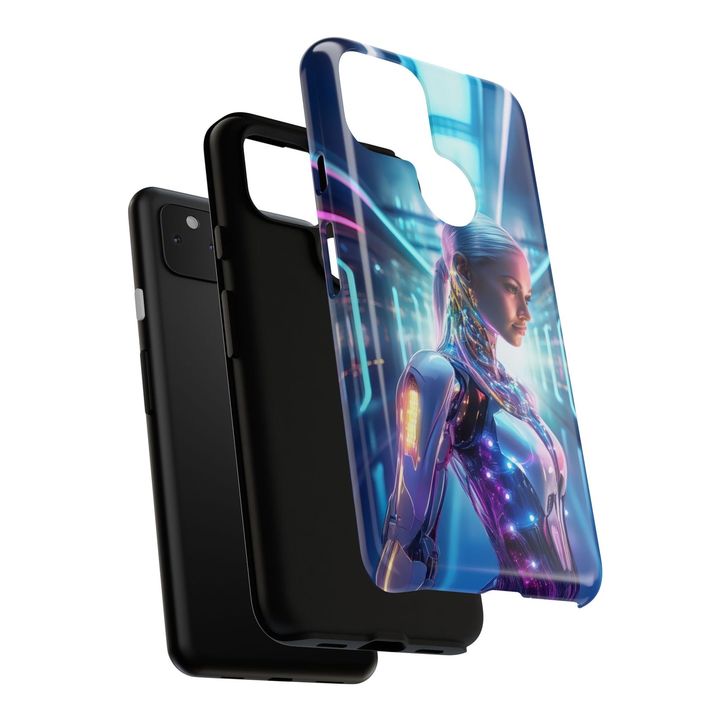 Futuristic Human Android Hybrid Cell Phone Case 015