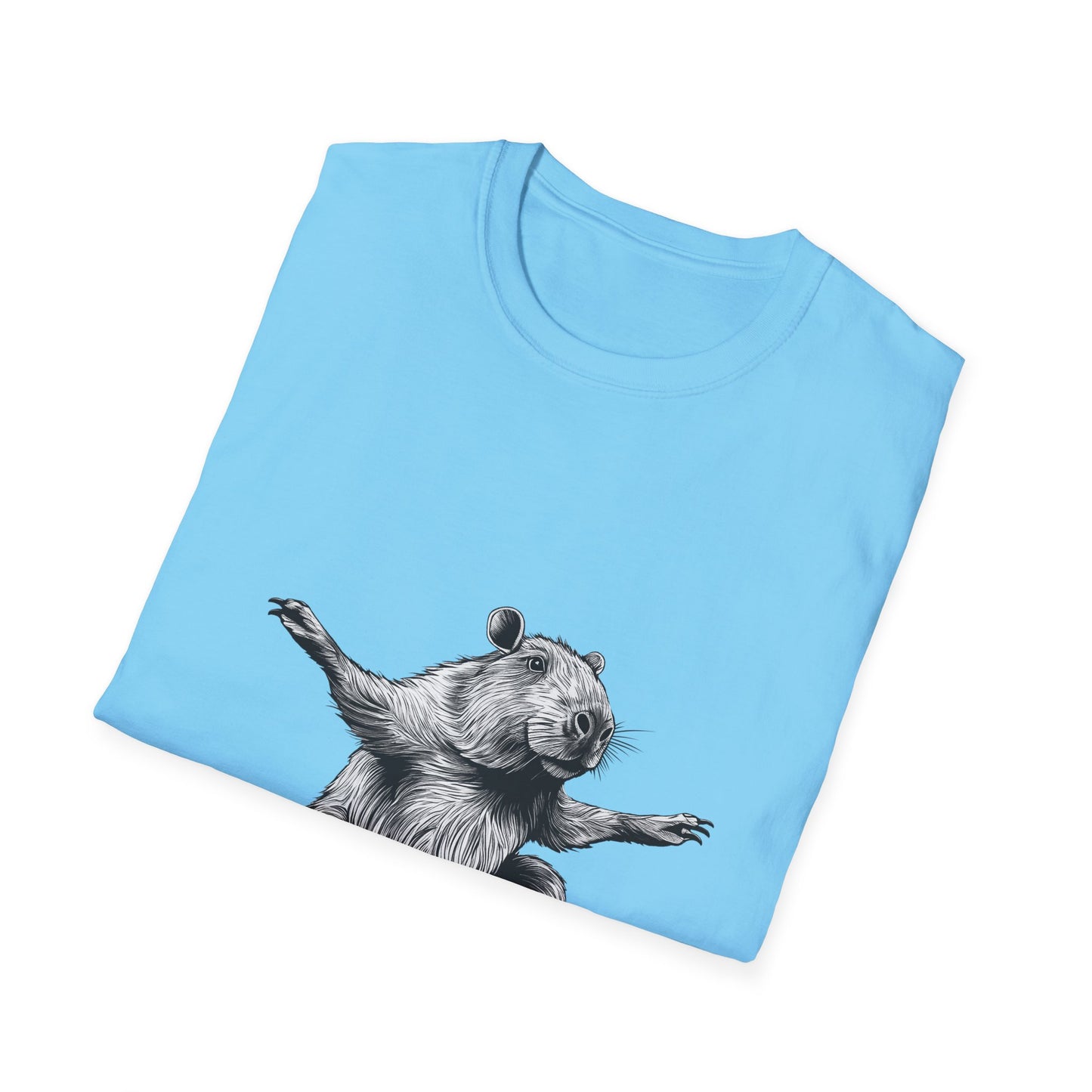 Capybara Shreddin. Unisex Softstyle T-Shirt