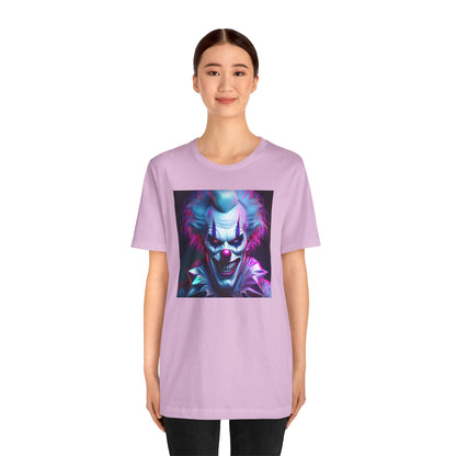 Scary Clown Halloween Shirt – Creepy Evil Clown Face Graphic Tee for Horror Fans. Unisex Jersey Short Sleeve Tee