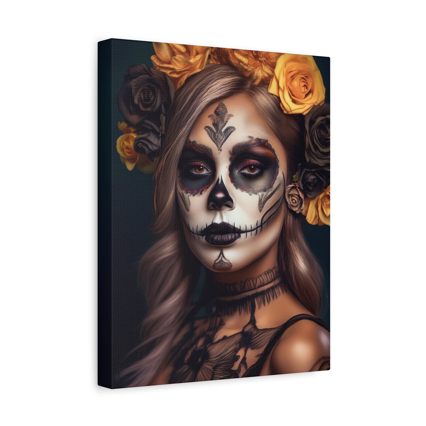 Dia de los Muertos Canvas Art | Day of the Dead - Stretched Matte Wall Decor 004