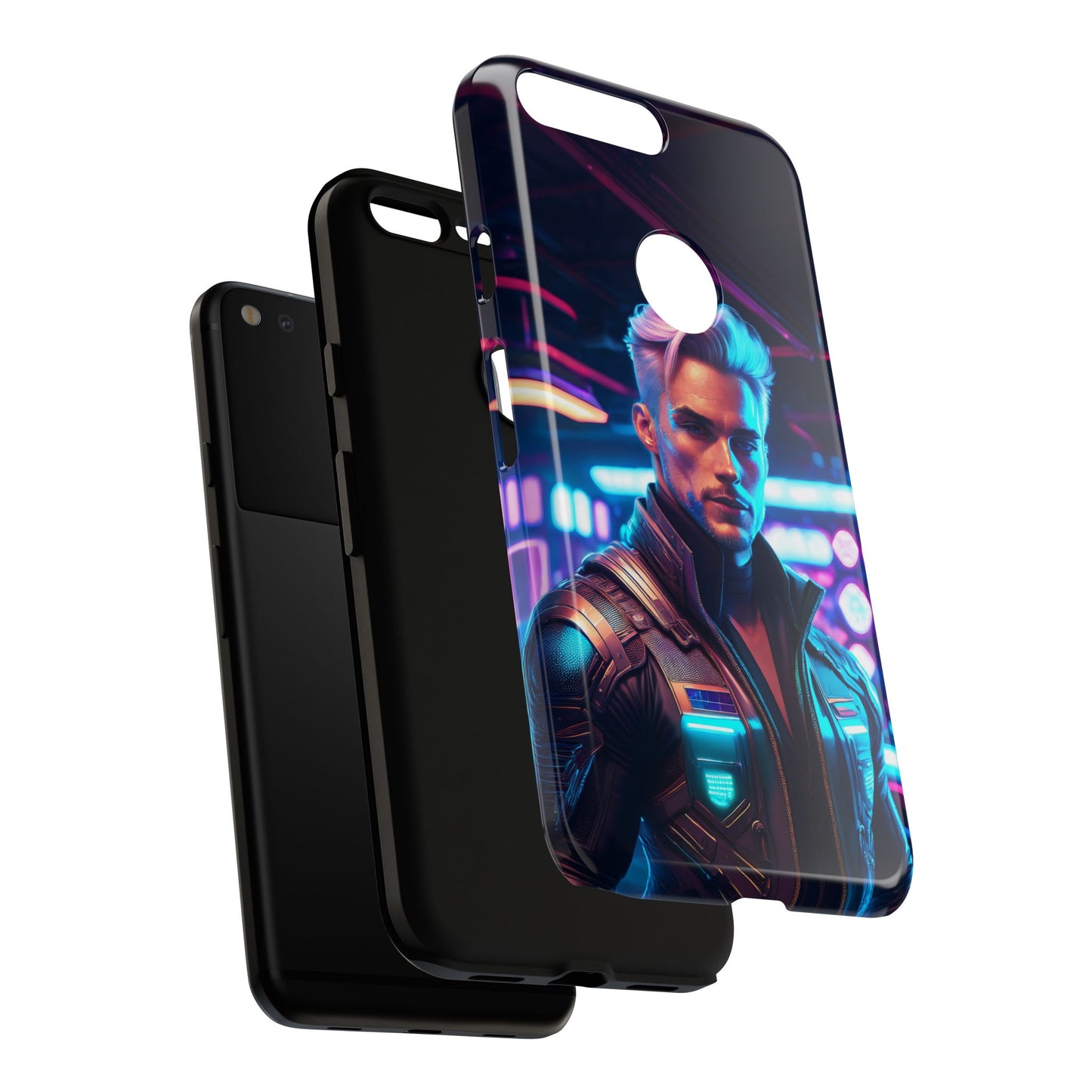 Futuristic Cyberpunk Male Cell Phone Case 008