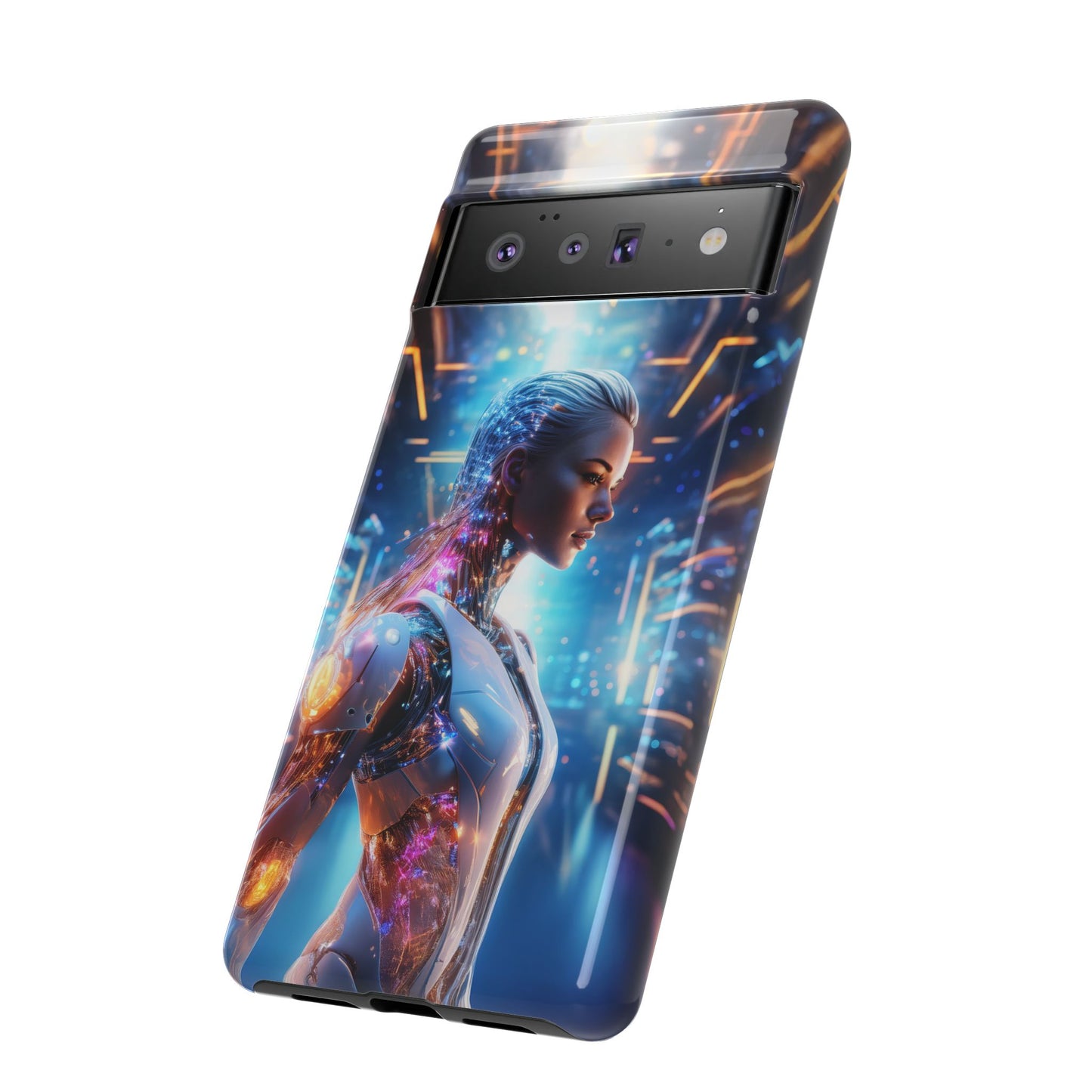 Futuristic Human Android Hybrid Cell Phone Case 008