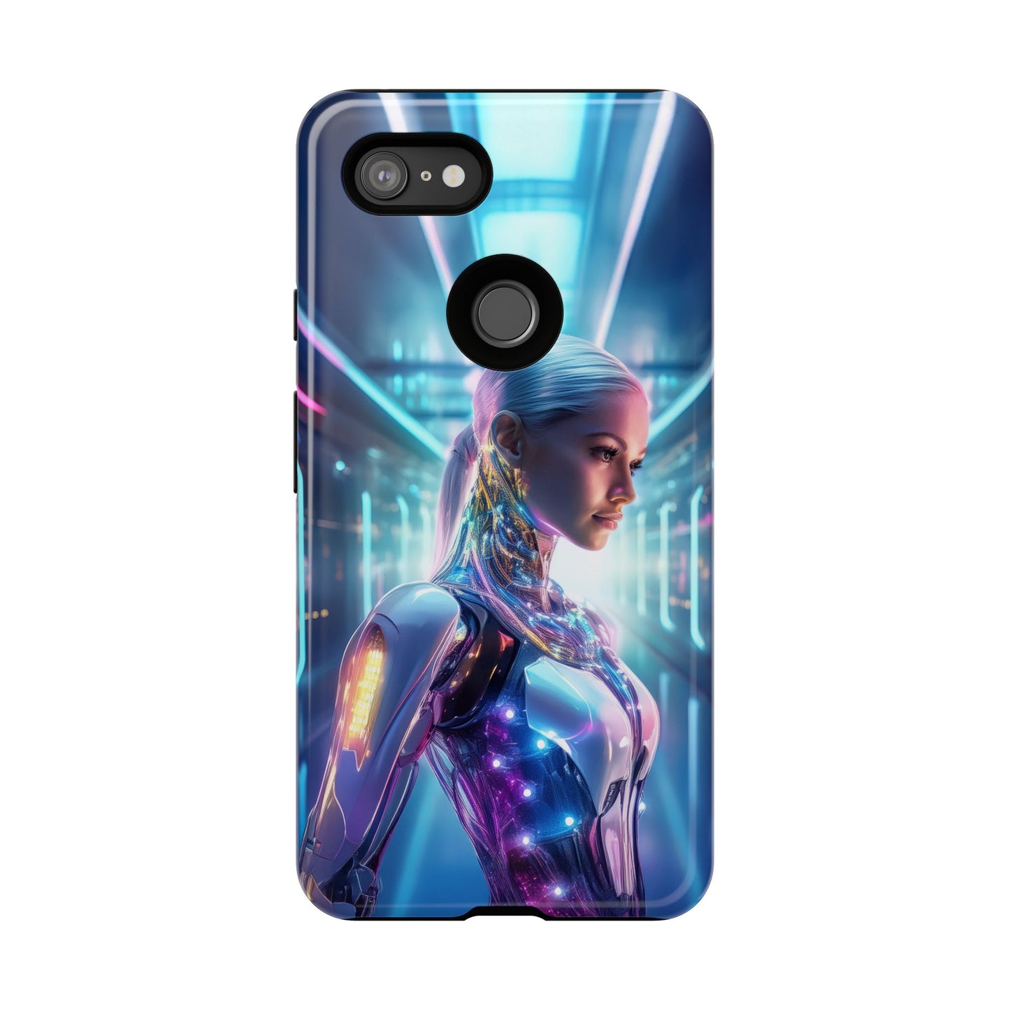 Futuristic Human Android Hybrid Cell Phone Case 015